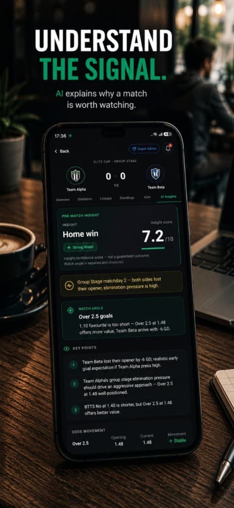 OddsRadar AI insight screen